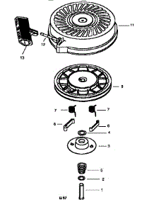 Rewind Starter parts for Craftsman Lawn & Garden Engine 143964014 from AppliancePartsPros.com