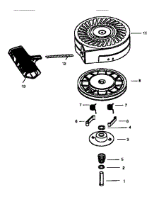 Starter 590712 (71 / 143) parts for Craftsman Lawn & Garden Engine 143965071 from AppliancePartsPros.com