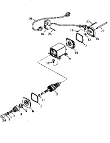 Starter Motor  33328D (71 / 143) parts for Craftsman Lawn & Garden Engine 143977001 from AppliancePartsPros.com