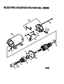 Electric Starter Motor No. 36680 parts for Craftsman Lawn & Garden Engine 143981007 from AppliancePartsPros.com