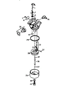 Carburetor  632744 (71 / 143) parts for Craftsman Lawn & Garden Engine 143984506 from AppliancePartsPros.com