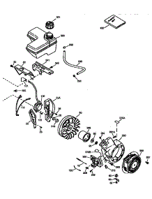 Fuel Tank And Flywheel Assembly parts for Craftsman Lawn & Garden Engine 143985501 from AppliancePartsPros.com