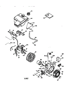 Fuel Tank And Flywheel Assembly parts for Craftsman Lawn & Garden Engine 143985503 from AppliancePartsPros.com