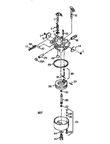 Carburetor 640058 parts for Craftsman Lawn & Garden Engine 143985505 from AppliancePartsPros.com