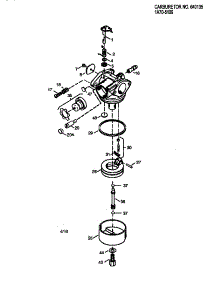 Carburetor 640135 parts for Craftsman Lawn & Garden Engine 143986003 from AppliancePartsPros.com