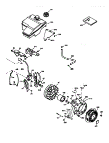 Fuel Tank And Flywheel Assembly parts for Craftsman Lawn & Garden Engine 143986003 from AppliancePartsPros.com