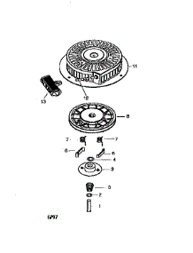 Recoil Starter 590704 parts for Craftsman Lawn & Garden Engine 143991001 from AppliancePartsPros.com