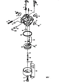 Carburetor 640105 parts for Craftsman Lawn & Garden Engine 143991203 from AppliancePartsPros.com