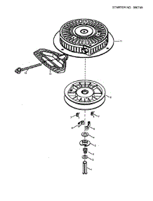 Starter 590749 parts for Craftsman Lawn & Garden Engine 143991203 from AppliancePartsPros.com