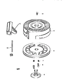 Rewind Starter 590743 parts for Craftsman Lawn & Garden Engine 143993071 from AppliancePartsPros.com
