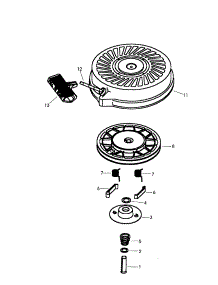 Starter  590694 parts for Craftsman Lawn & Garden Engine 143993502 from AppliancePartsPros.com