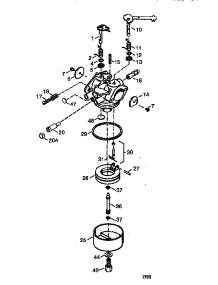 Carburetor 640112 parts for Craftsman Lawn & Garden Engine 143999011 from AppliancePartsPros.com
