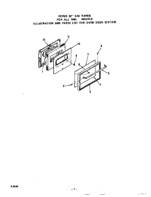 Oven Door parts for Roper Gas Range 1445*0A from AppliancePartsPros.com