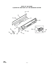 Backguard parts for Roper Gas Range 1453*0A from AppliancePartsPros.com