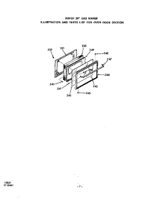 Oven Door parts for Roper Gas Range 1453*0A from AppliancePartsPros.com