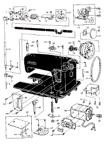 Motor Assembly parts for Kenmore Mechanical Sewing Machine 148.11020 (14811020, 148 11020) from AppliancePartsPros.com