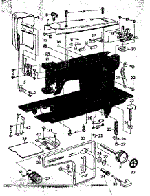 Base Assembly parts for Kenmore Mechanical Sewing Machine 148.12200 (14812200, 148 12200) from AppliancePartsPros.com