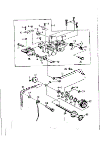Zigzag Mechanism Assembly parts for Kenmore Mechanical Sewing Machine 148.12400 (14812400, 148 12400) from AppliancePartsPros.com