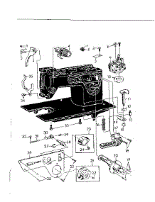 Tension Dials And Lift Levers parts for Kenmore Mechanical Sewing Machine 148.13000 (14813000, 148 13000) from AppliancePartsPros.com