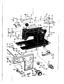 Tension Dial And Lift Levers parts for Kenmore Mechanical Sewing Machine 148.13021 (14813021, 148 13021) from AppliancePartsPros.com