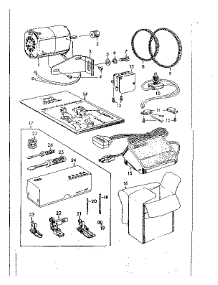 Motor And Attachment Parts parts for Kenmore Mechanical Sewing Machine 148.13220 (14813220, 148 13220) from AppliancePartsPros.com