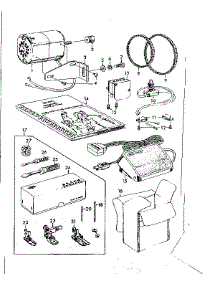 Motor And Attachment Parts parts for Kenmore Mechanical Sewing Machine 148.14220 (14814220, 148 14220) from AppliancePartsPros.com