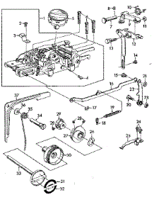 Zigzag Mechanism Assembly parts for Kenmore Mechanical Sewing Machine 148.15600 (14815600, 148 15600) from AppliancePartsPros.com
