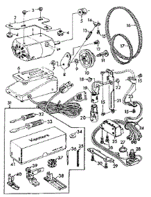 Motor And Attachment Parts parts for Kenmore Mechanical Sewing Machine 148.15600 (14815600, 148 15600) from AppliancePartsPros.com