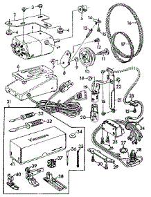 Motor And Attachment Parts parts for Kenmore Mechanical Sewing Machine 148.19371 (14819371, 148 19371) from AppliancePartsPros.com