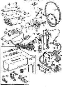 Motor And Attachment Parts parts for Kenmore Mechanical Sewing Machine 148.19372 (14819372, 148 19372) from AppliancePartsPros.com