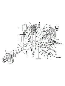Engine Mounting Channel And Wheel Assembly parts for Sears Log Splitter 149286582 from AppliancePartsPros.com
