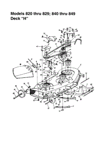 Deck "H" Assembly parts for Mtd Front-Engine Lawn Tractor 14AJ845H062 from AppliancePartsPros.com