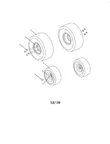 Wheel Assembly parts for Cub Cadet Front-Engine Lawn Tractor 14AK13BK056 from AppliancePartsPros.com