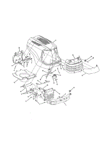 Hood & Grille parts for Cub Cadet Front-Engine Lawn Tractor 14AK13BK056 from AppliancePartsPros.com