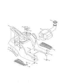 Fender / Fuel Tank parts for Cub Cadet Front-Engine Lawn Tractor 14AK13BK056 from AppliancePartsPros.com
