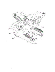 Fender / Fuel Tank parts for Cub Cadet Front-Engine Lawn Tractor 14AK13BK756 from AppliancePartsPros.com