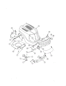 Hood & Grille parts for Cub Cadet Front-Engine Lawn Tractor 14AK13BK756 from AppliancePartsPros.com
