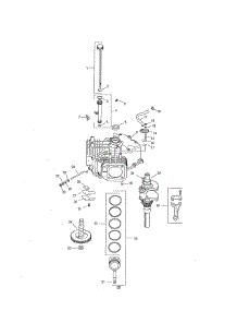 Crankcase parts for Cub Cadet Front-Engine Lawn Tractor 14AK13BK756 from AppliancePartsPros.com