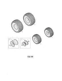 Front & Rear Wheels parts for Cub Cadet Front-Engine Lawn Tractor 14AK94AK010 from AppliancePartsPros.com
