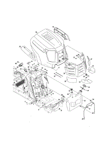Fuel Tank / Hood / Dash parts for Cub Cadet Front-Engine Lawn Tractor 14AK94AK010 from AppliancePartsPros.com