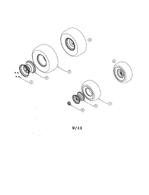 Wheels parts for Mtd Front-Engine Lawn Tractor 14AP805K730 from AppliancePartsPros.com