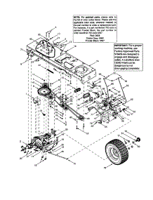 Lower Frame Assembly / Wheel parts for Troy-Bilt Front-Engine Lawn Tractor 14AZ809K063 from AppliancePartsPros.com