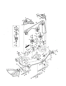 Mower Deck / Pulley Spindle parts for Mtd Front-Engine Lawn Tractor 14B7A3ZQ099 from AppliancePartsPros.com