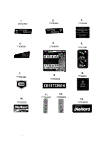 Decals parts for Mtd Front-Engine Lawn Tractor 14B7A3ZQ099 from AppliancePartsPros.com
