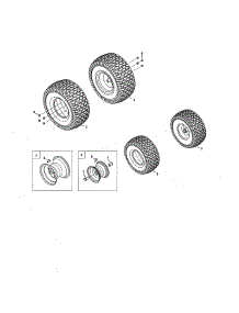Wheels parts for Mtd Riding Mower & Tractor 14B7A3ZW099 from AppliancePartsPros.com