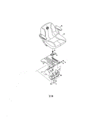 Seat parts for Mtd Front-Engine Lawn Tractor 14B7A3ZW299 from AppliancePartsPros.com