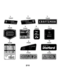 Decals parts for Mtd Front-Engine Lawn Tractor 14B7A3ZW299 from AppliancePartsPros.com