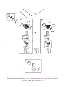 Carburetor parts for Briggs & Stratton Lawn & Garden Engine 14B932-0025-F1 from AppliancePartsPros.com