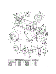 Rear Wheel / Frame parts for Mtd Front-Engine Lawn Tractor 14BI845H129 from AppliancePartsPros.com