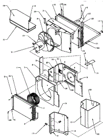 Evaporator, Condenser, Insulation & Air Flow System parts for Amana Room Air Conditioner 14QZ23TB-P1200801R from AppliancePartsPros.com